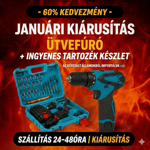 MESTER CSOMAG 3 az 1-ben: Akkus Ütvefúró + Koffer + 28 Tartozék [JANUÁRI KIÁRUSÍTÁS] 🛠️